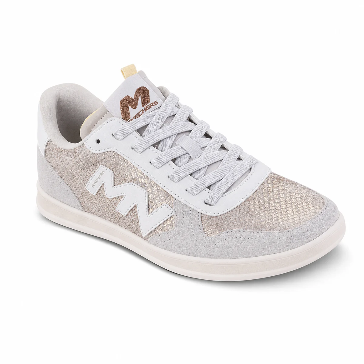 Skechers Sport Court 92, серебристые с блёстками — женские